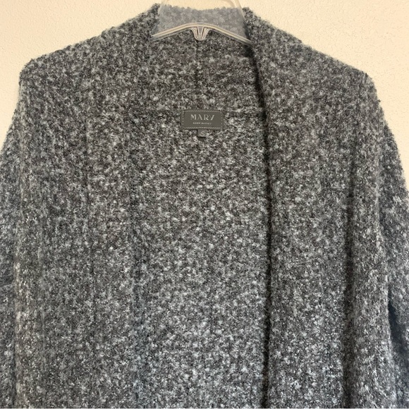Mary Made In Italy Alpaca Wool Blend Open Front Cardigan Sweater - Picture 5 of 10